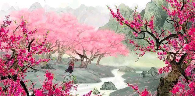 时代的一座坟墓,当时渔人真正打鱼的过程之中,忽然看到了一片桃花林