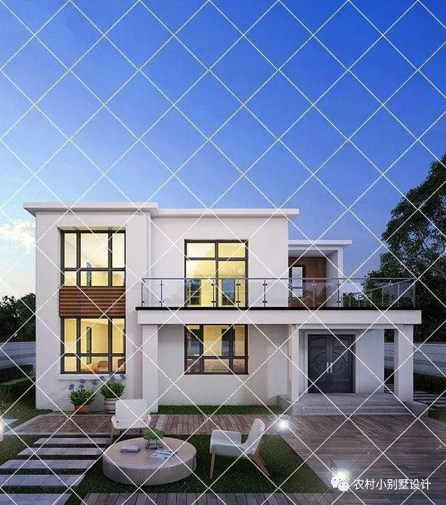 二层现代风别墅,时尚简洁有特色,随便建都很时尚简约是一种生活态度