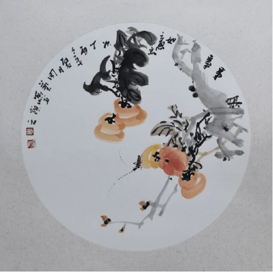 周艺花鸟画最重要的是画中的情趣,平凡简单的场景