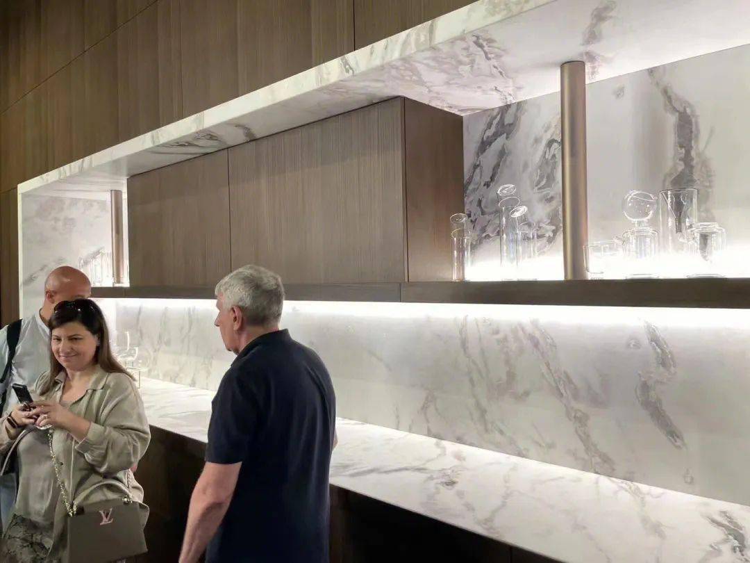 Italian Fendi White Marble slab with bold flowing ink-like veins
