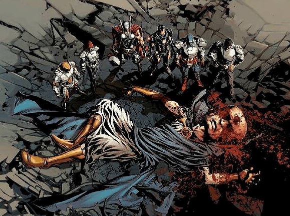 在漫画原著中神盾局局长尼克弗瑞干掉了观察者,并且将他双眼夺取,也正