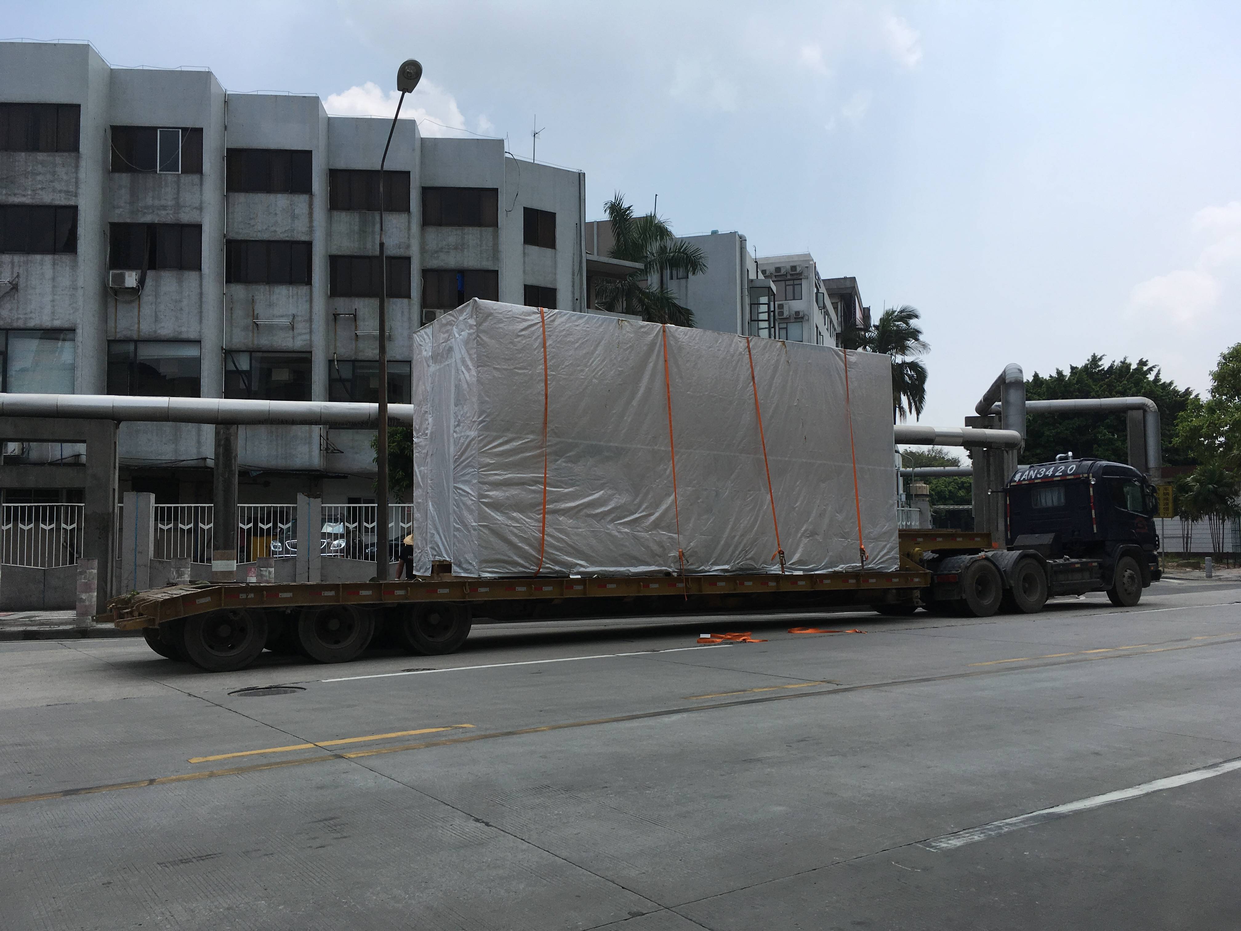 广州南沙大件运输175米平板车运输
