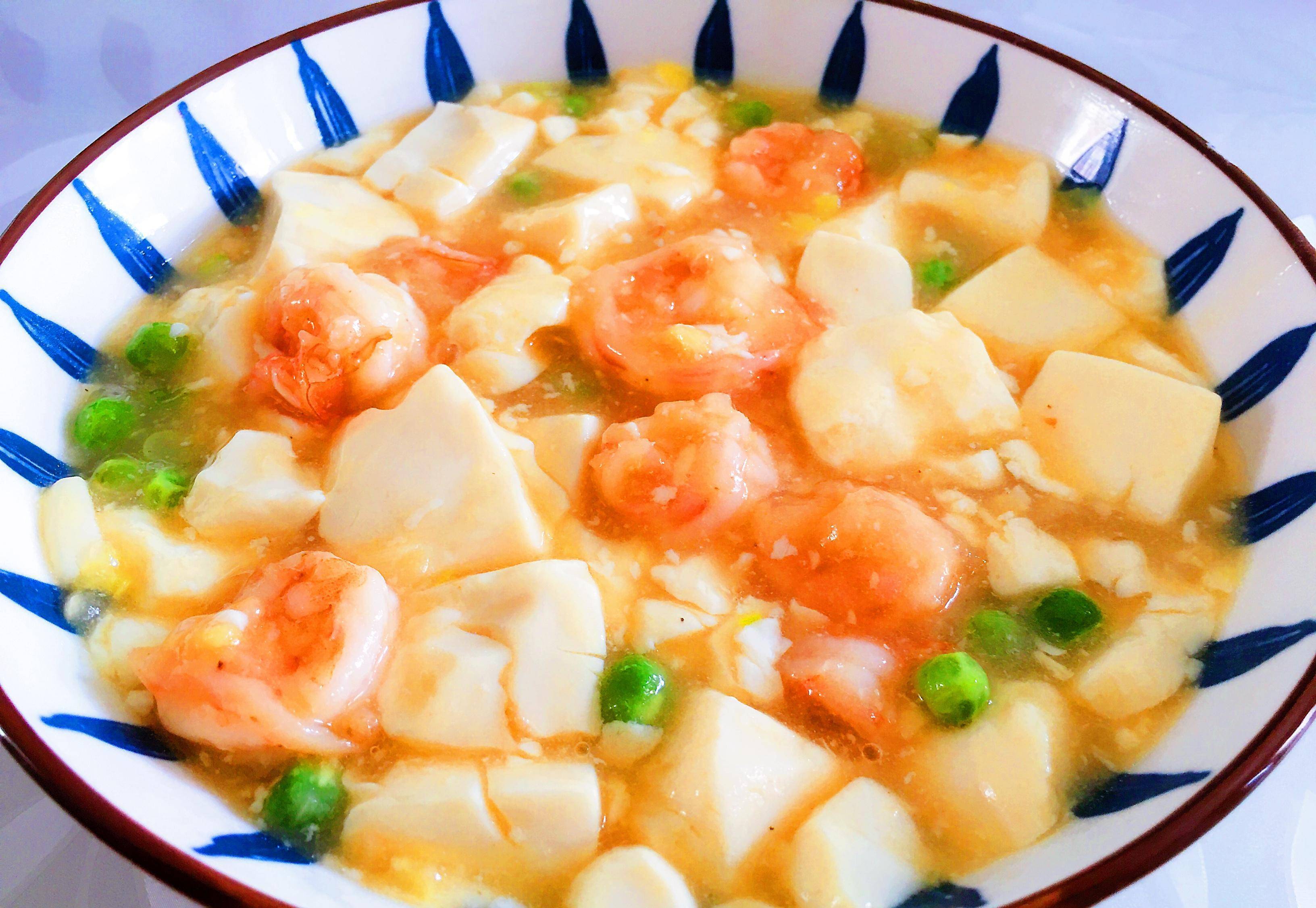 鲜虾豆腐羹,味道鲜香补钙好,孩子说太好吃啦