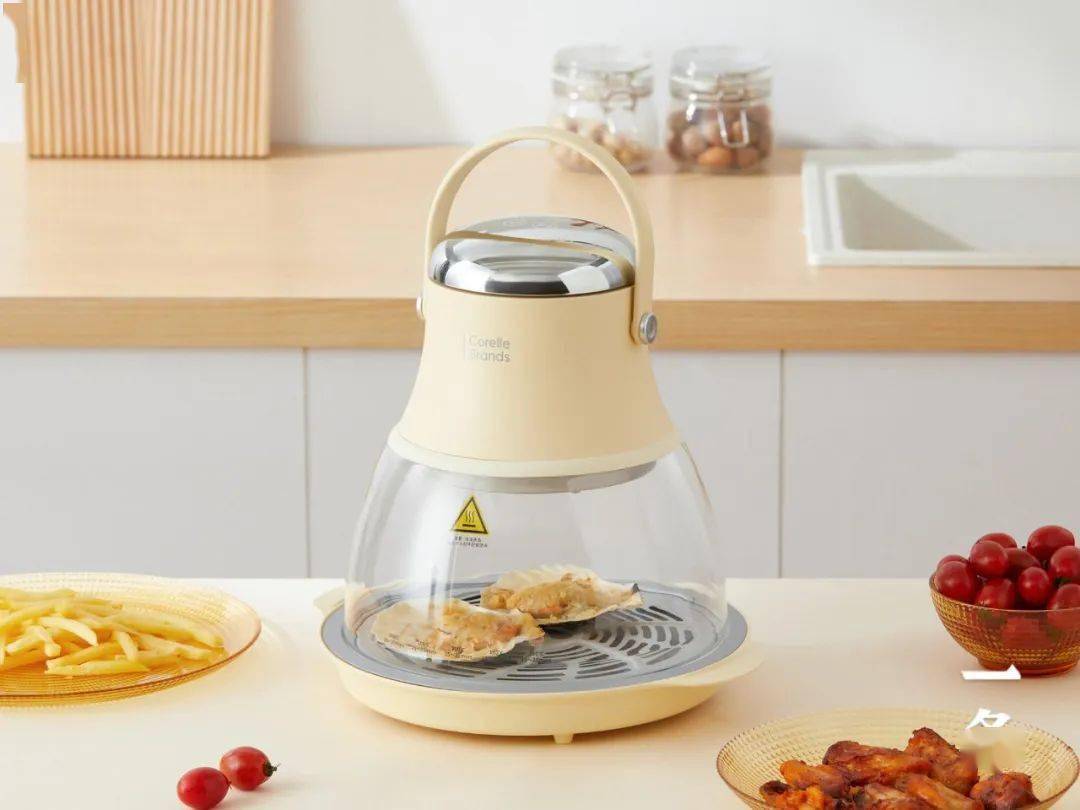 康宁透明空气炸锅,食物从生到熟,流汁爆浆,全程直播!_功能_食材_进行