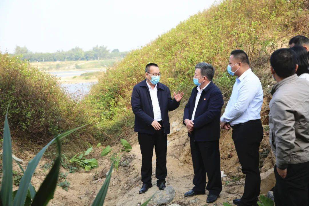 调研中,李仕鹏一行先后来到漠阳江干流双捷镇双捷社区段,漠阳江西干流