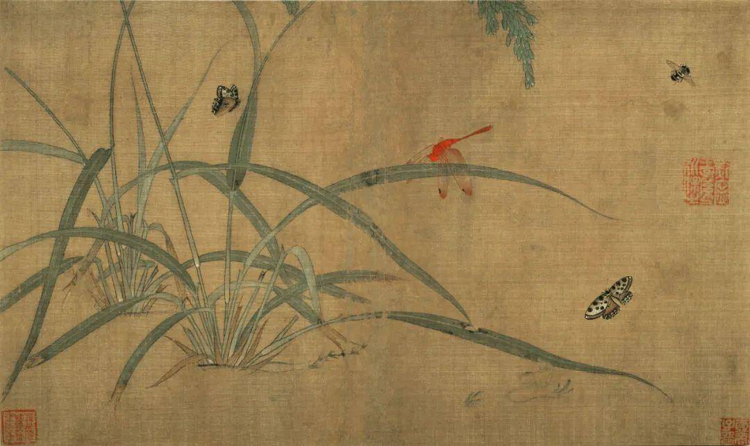 宋 吴炳《嘉禾草虫图页》《宋吴炳嘉禾草虫图》是宋代画家吴炳创作