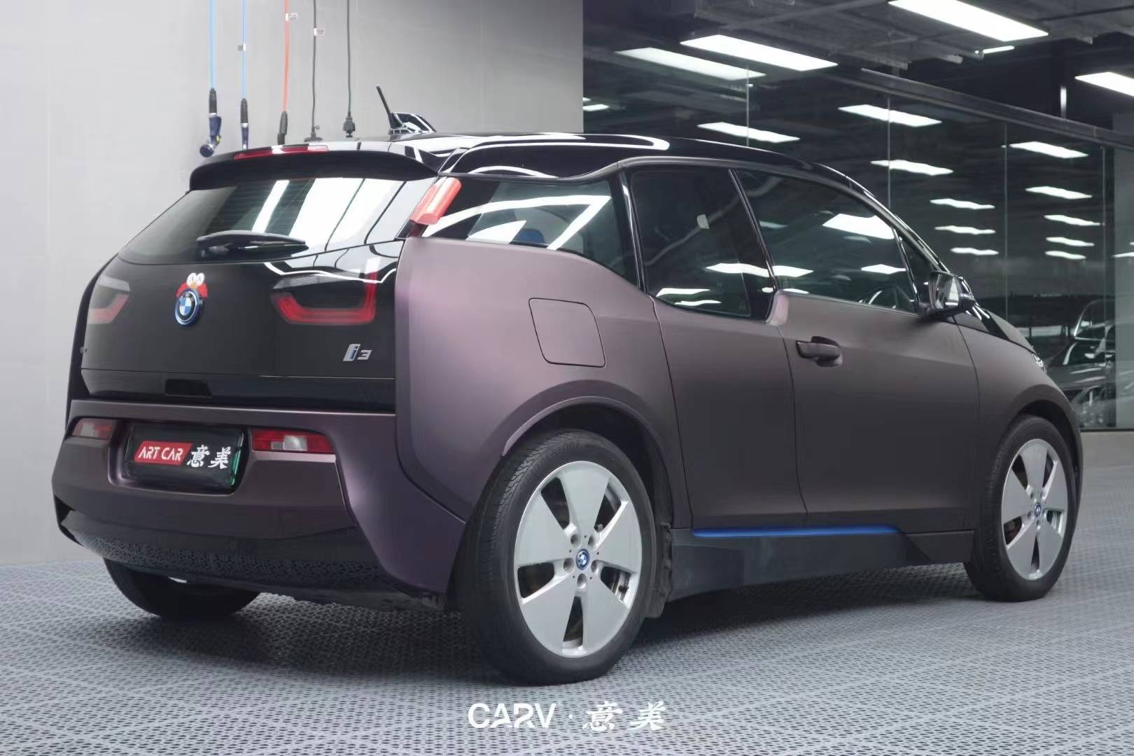 宝马i3卡孚改色膜黑幻紫,优雅永不过时_搜狐汽车_搜狐网
