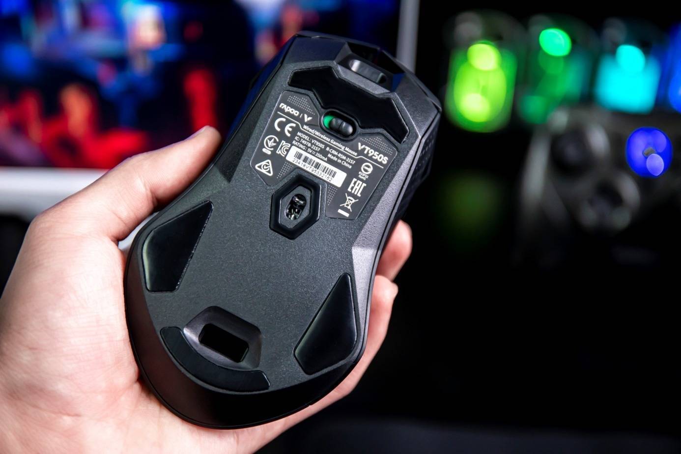 雷柏vt950s:双模无线,160小时超长续航电竞鼠标