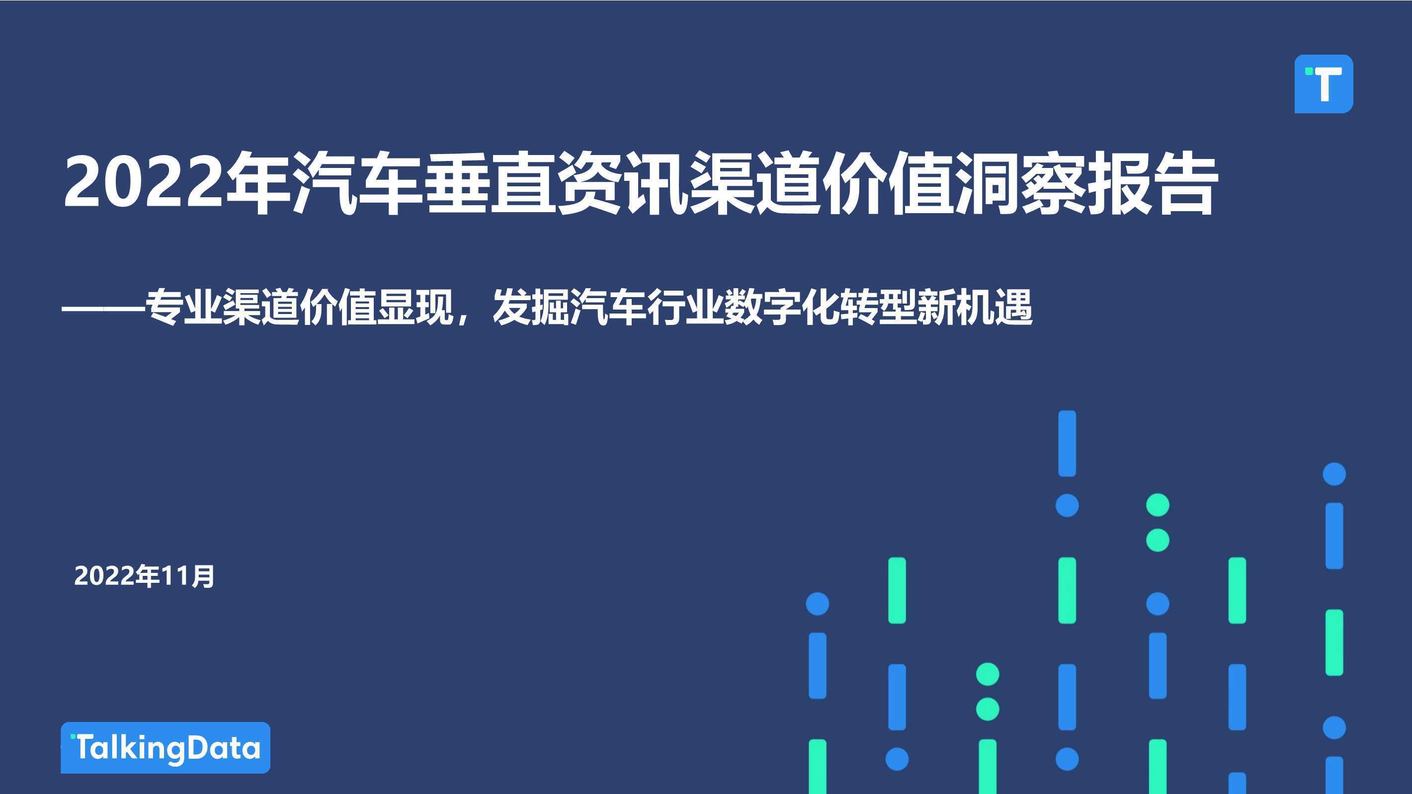 2022年汽车垂直资讯渠道价值洞察报告