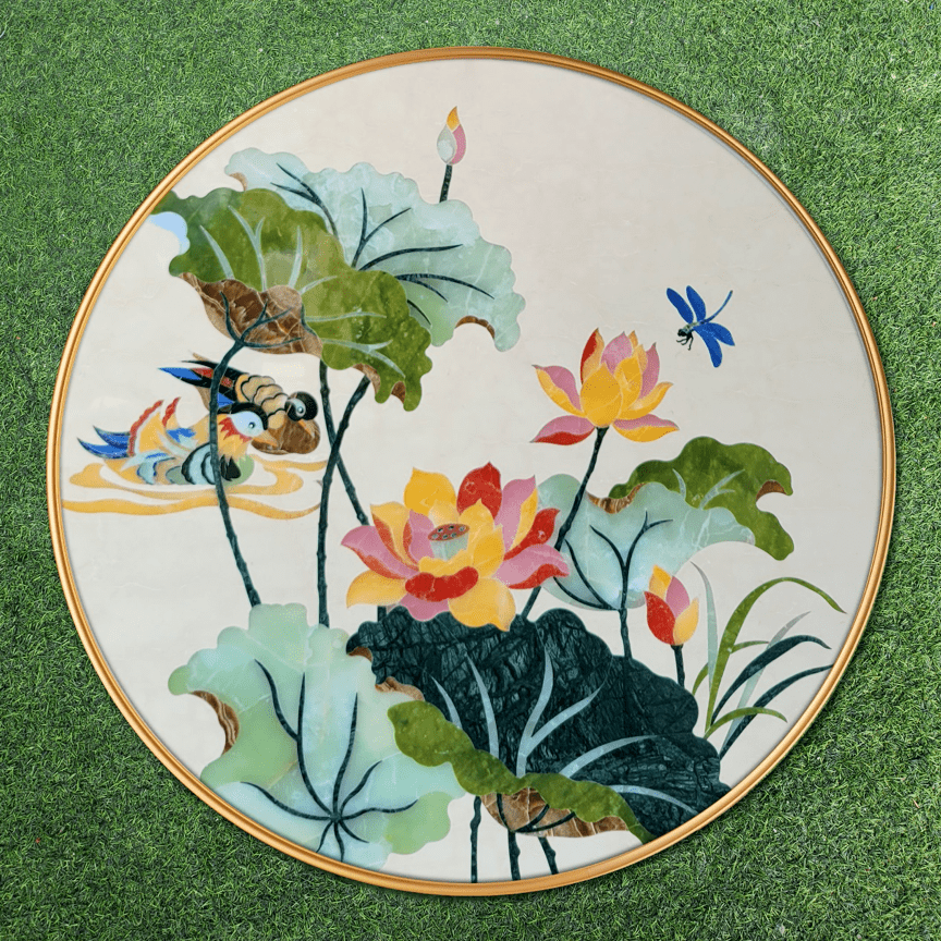 焕新石文化丨石艺精品赏析——大理石镶嵌画_发展_浮石_材质