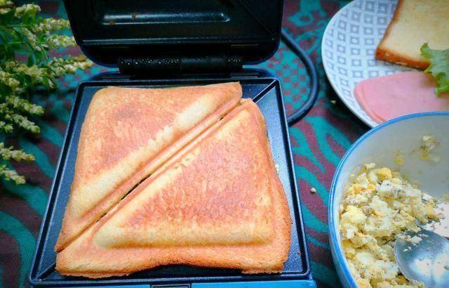 7,我做了2个三明治,还准备了点圣女果,热了2杯牛奶,蒸了一个小南瓜,剩