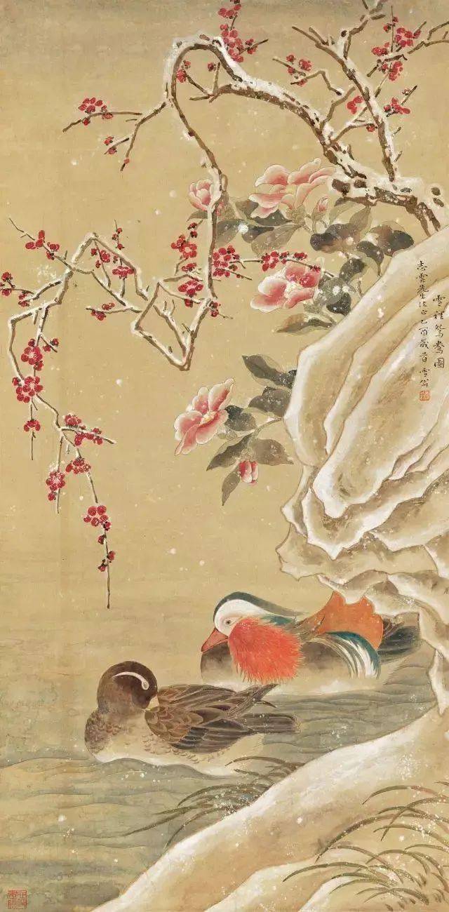雪翁”笔下的冬日花鸟，无一丝烟火之气！_搜狐网