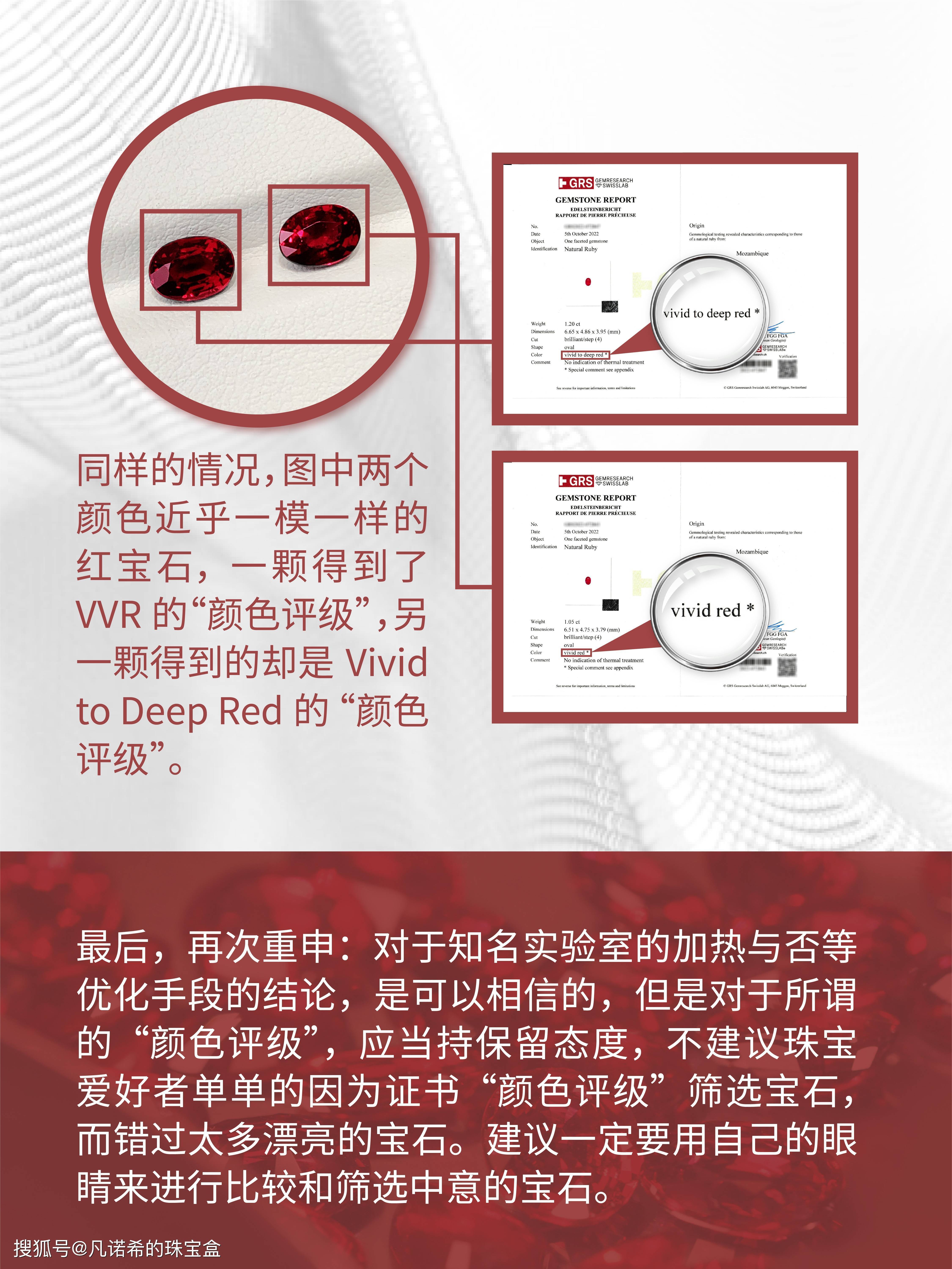 红宝石vividred颜色分级图片