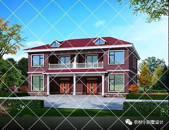 合建一栋双拼或者叠拼别墅再靠谱不过了,下面这20款二层双层双拼别墅