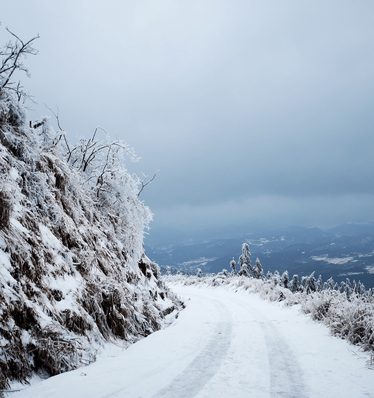 全州天湖风景区雪景图片