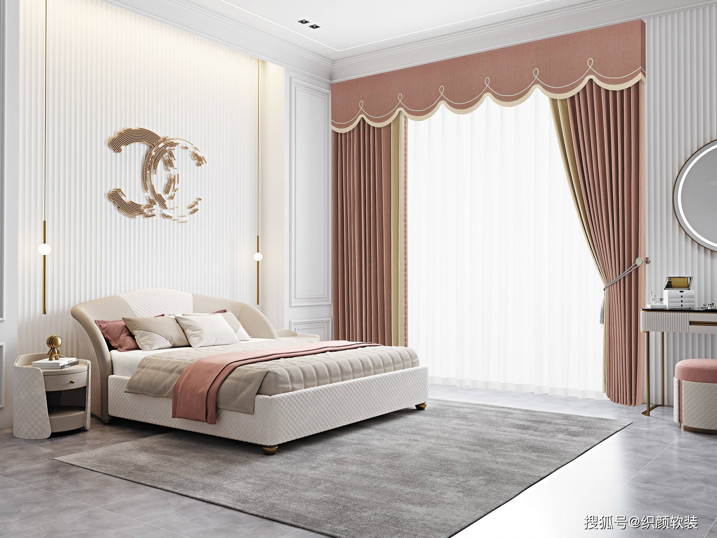 白墙搭配窗帘也可以这么美!_效果_自然_布艺