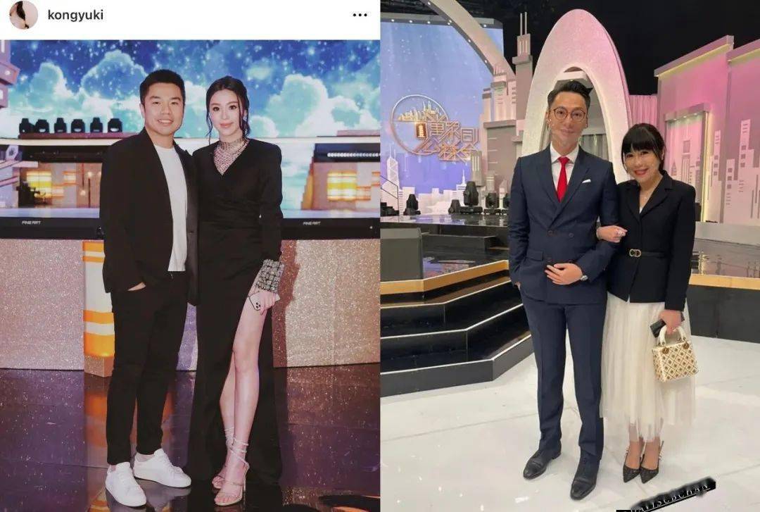 去年这场,江钰琪作为"莎莎准新抱",同台的还有"莎莎女婿"陈振邦(上