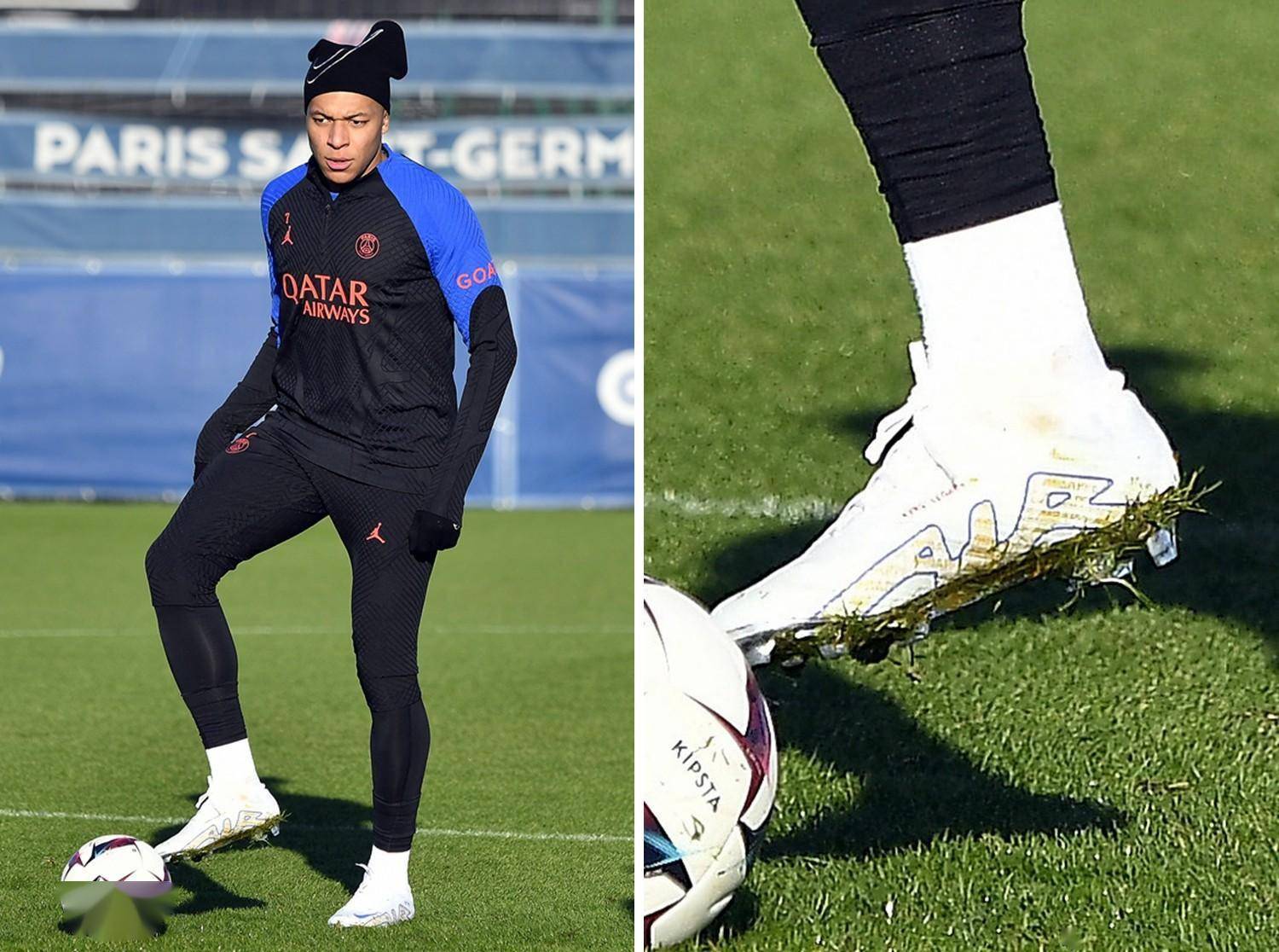 姆巴佩上脚新配色nike zoom mercurial superfly 9足球鞋_训练_法国