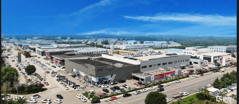 济南的润华汽车主题公园鸟瞰图润华汽车致力于为车主提供"全生命周期