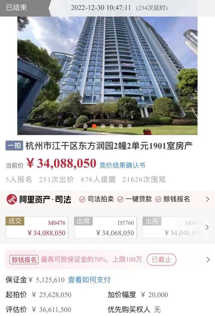 租约到2035年底!杭州老牌豪宅3409万元成交,划算吗?_房子_东方润园_年租金