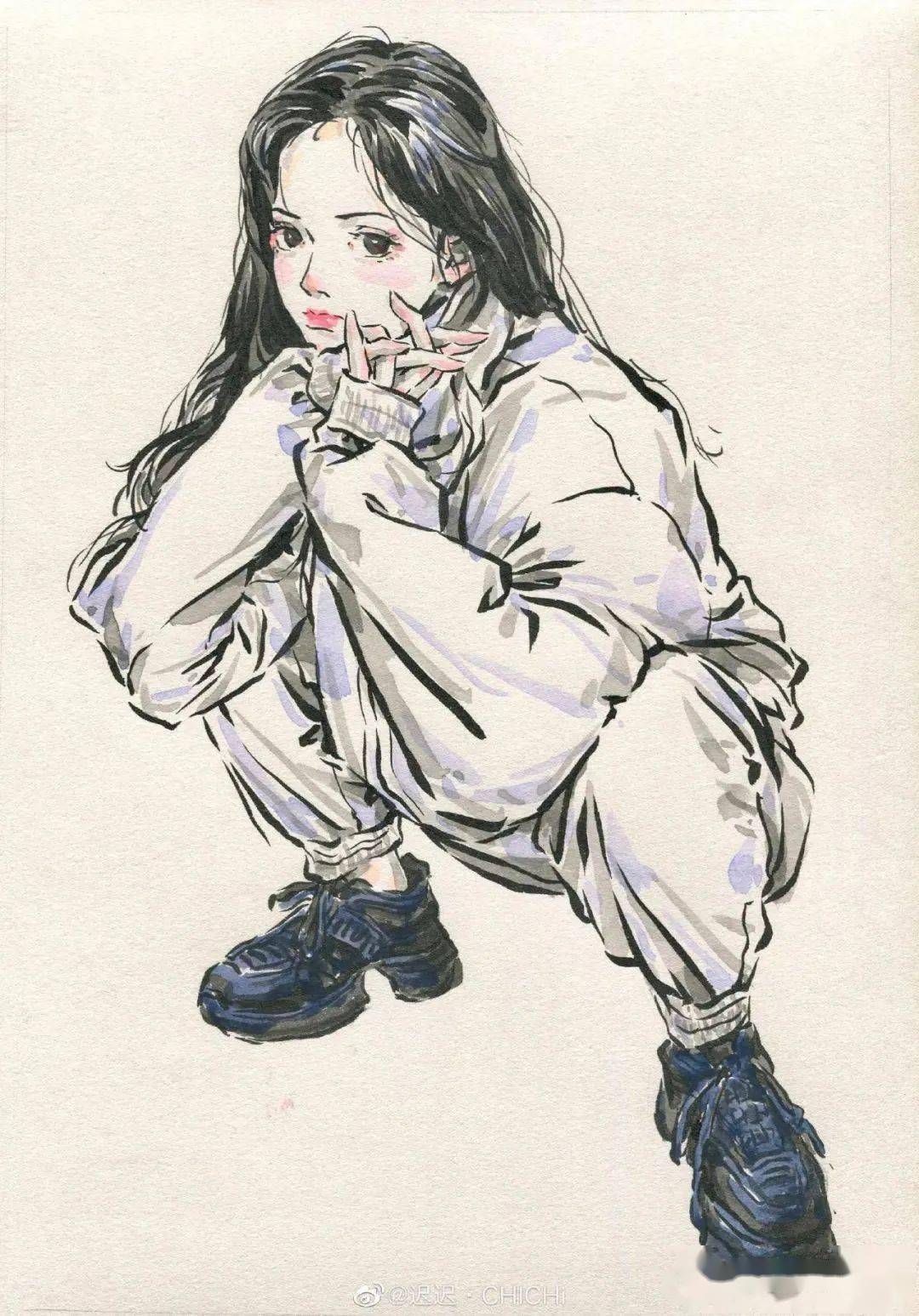 我们无法超越唯有传统与创新结合,才能符合时代的发展迟迟的水墨速写