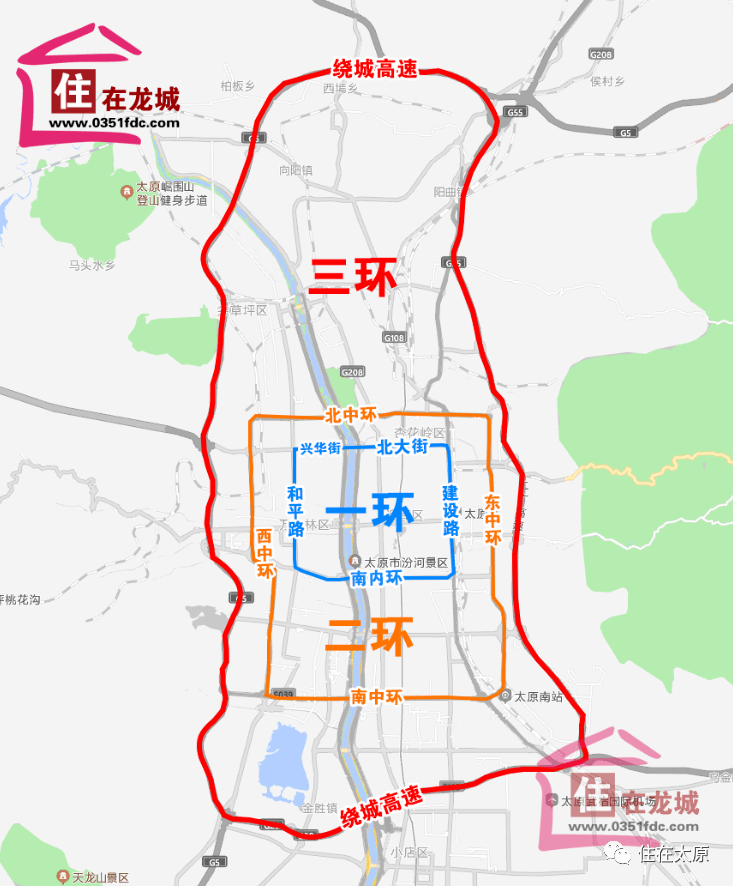 太原市西北二环规划图图片