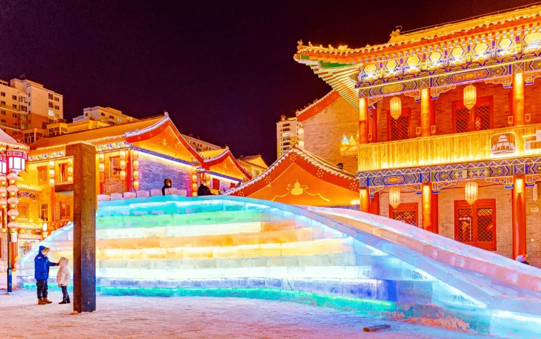 海拉尔夜景图片