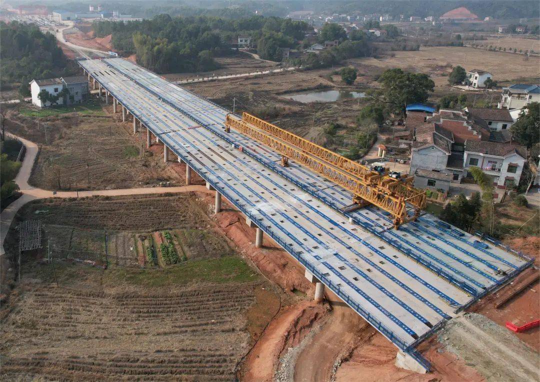 醴娄高速二施工分部首座桥梁梁板架设完成_高速公路_设计_项目