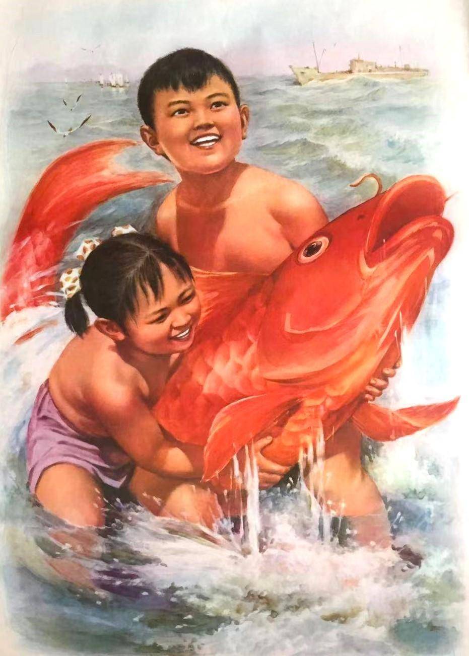 小孩撒尿年画图片