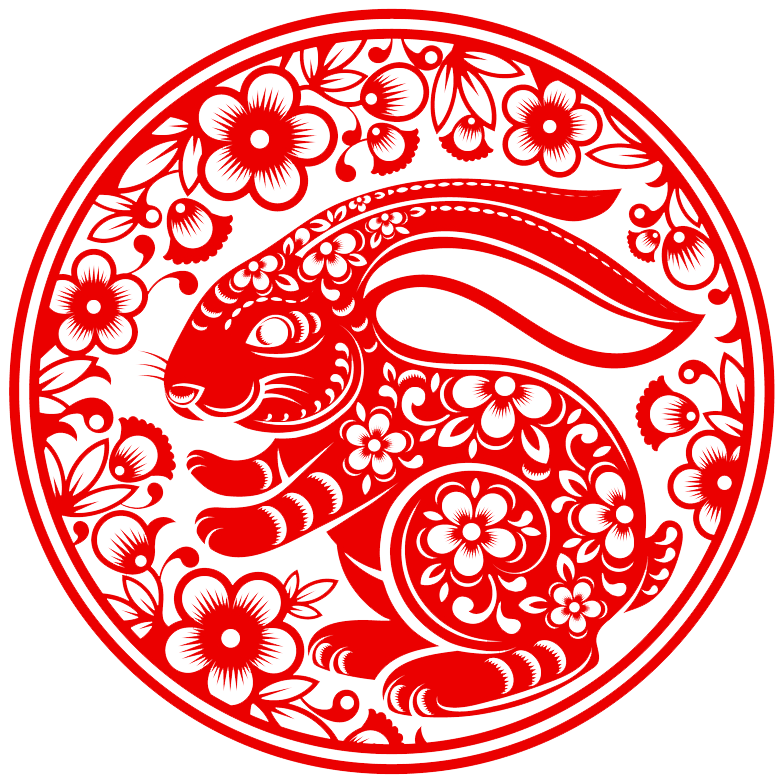 2023是兔年,送你一组兔年春节剪纸!愿你鸿运当头,宏兔大展!