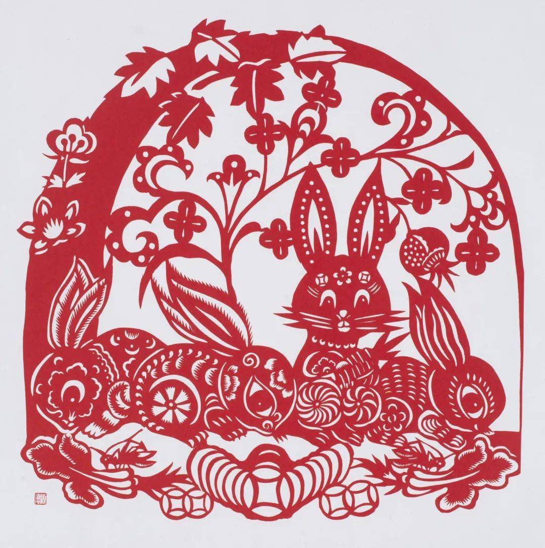 山东济南玉兔呈祥剪纸艺术展_三等奖_蛇盘_二等奖