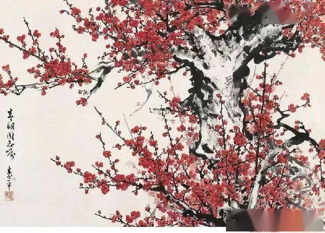 名品视界】董寿平先生梅花作品欣赏_搜狐网