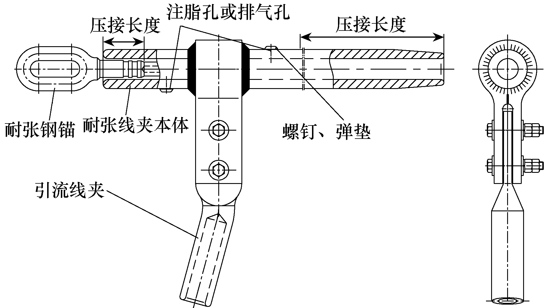 35kv耐张金具组装图图片