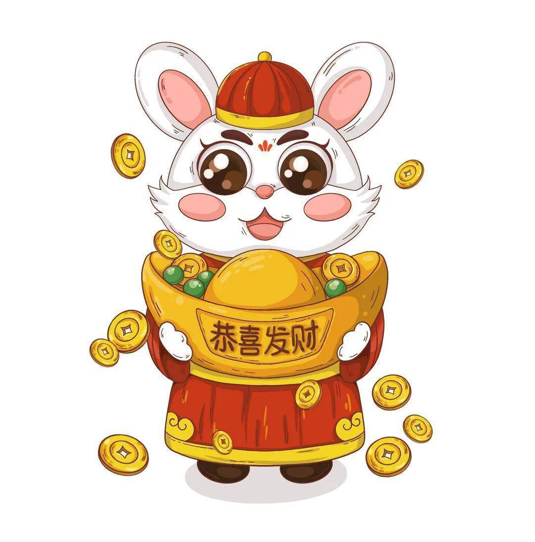 兔年初八金兔送祝福(美图)_来源_网络