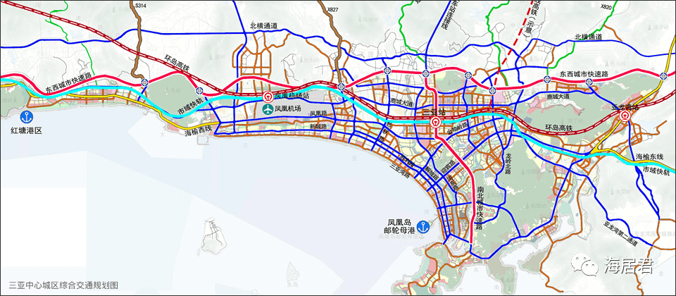 三亚综合交通规划出炉:凤凰机场,新机场,海棠湾高铁站,轨道交通
