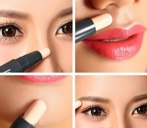 生活妆怎么用高光笔 教你巧用高光笔打造精致立体五官_眼影_部位_化妆