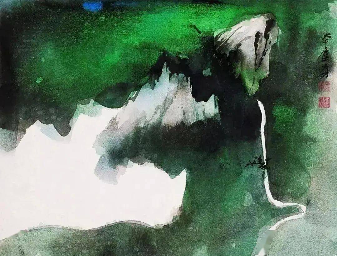 "东方之笔",张大千的泼墨泼彩山水画,独具风采!_中国_石涛_古人