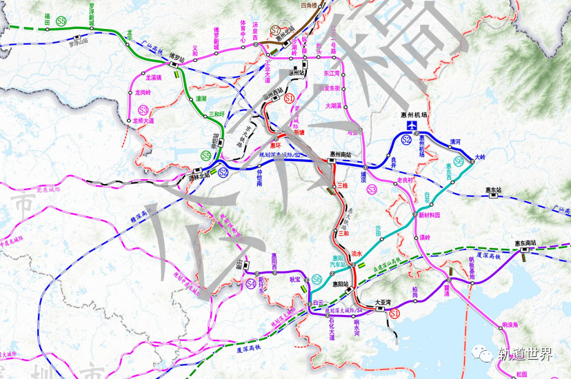 惠州铁路规划图图片