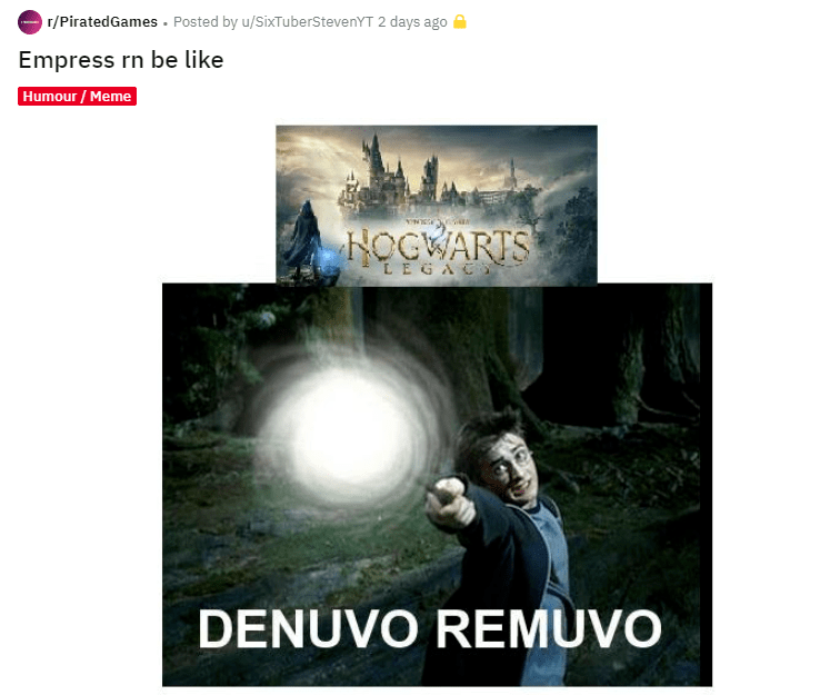 Hogwarts Legacy will have Denuvo. Steam page updated : r/PiratedGames