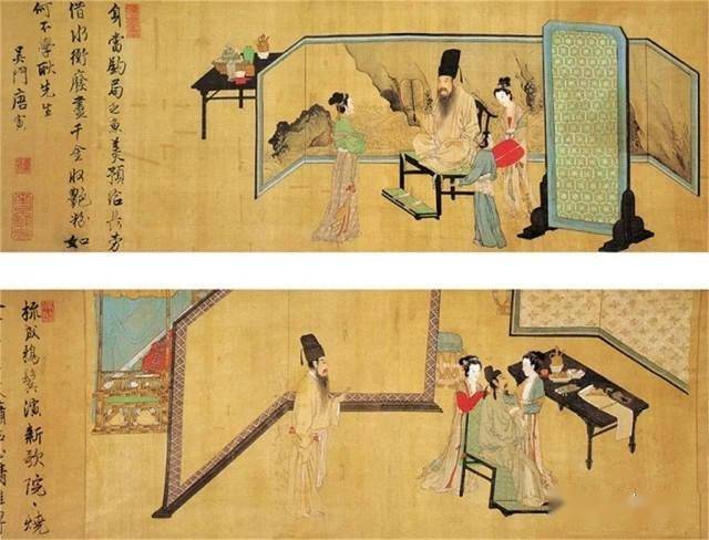 文革時代 字画 書画 絵巻 唐寅 唐伯虎 人物作品 北京文物指揮部作品封箱 唐伯虎画人物，令人惊艳！_唐寅_立轴_宫妓
