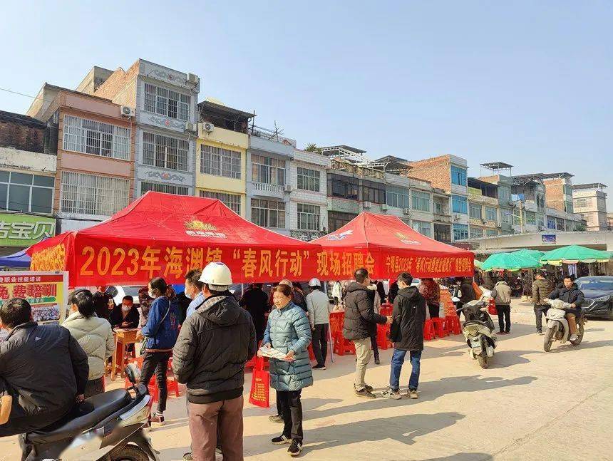 2月9日,宁明县人社局服务企业小分队深入海渊镇开展2023年"春风行动暨