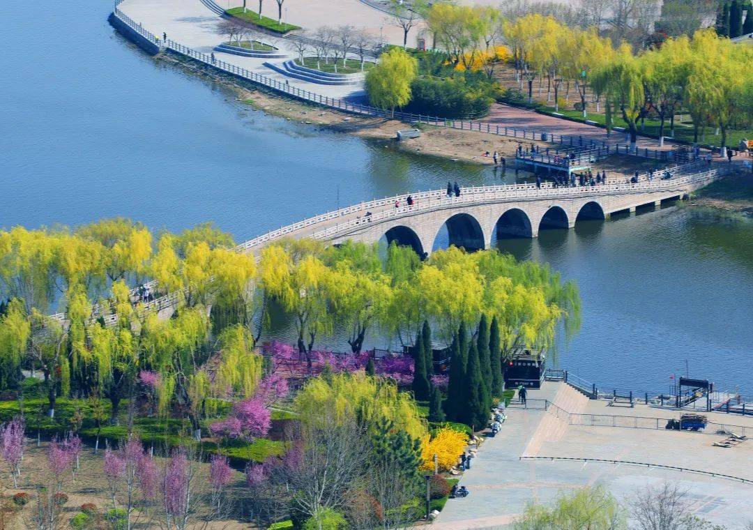 临沂五洲湖公园俯瞰图图片