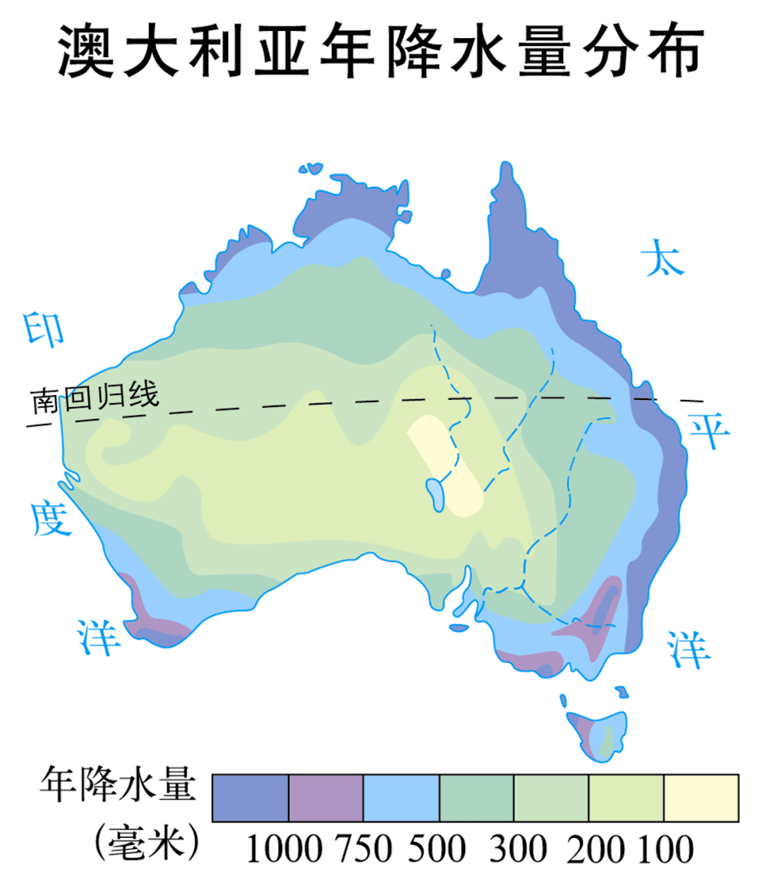 大气运动常识点最全梳理，空白＋彩色世界区域天文填图（可下载）