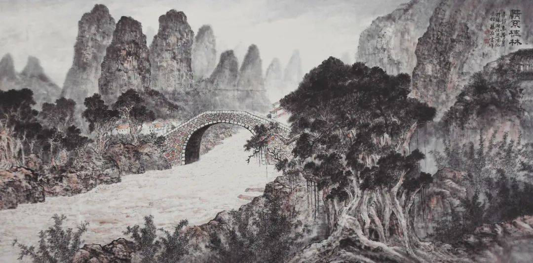 花桥|大家 山水入画 画如山水——杨敬云的桂林山水情愫_国画_画作
