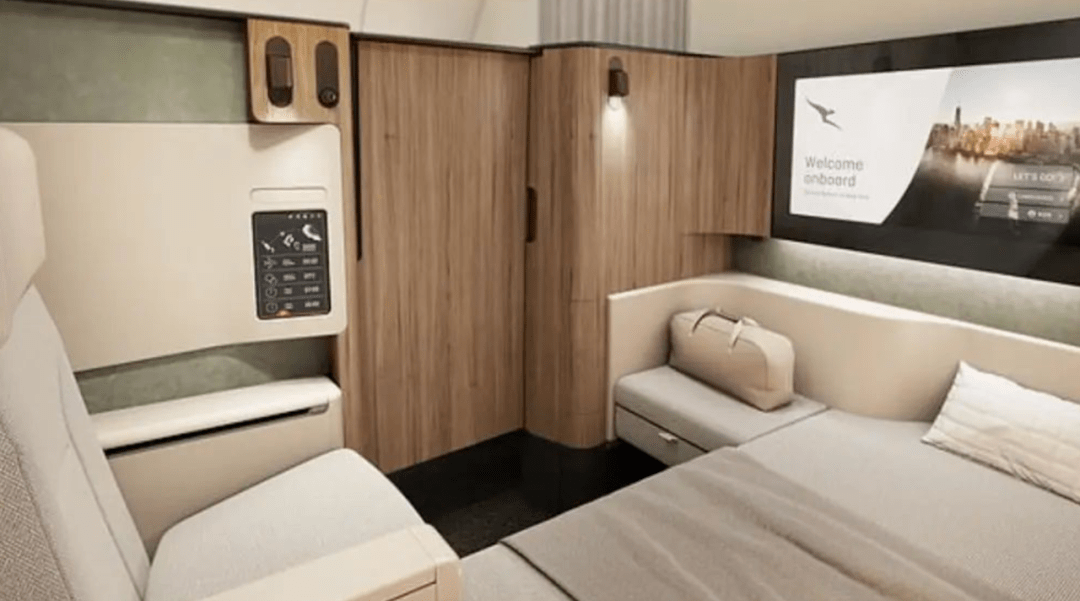 澳航公布新款飞机舱内图片!简直是空中酒店!有床有椅子!超级豪华!