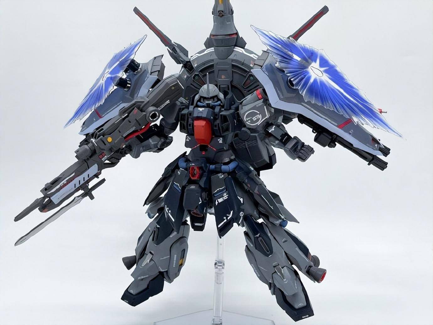 搭载神意高达背包,天帝幽灵扎古3模型_细节_改造_方法