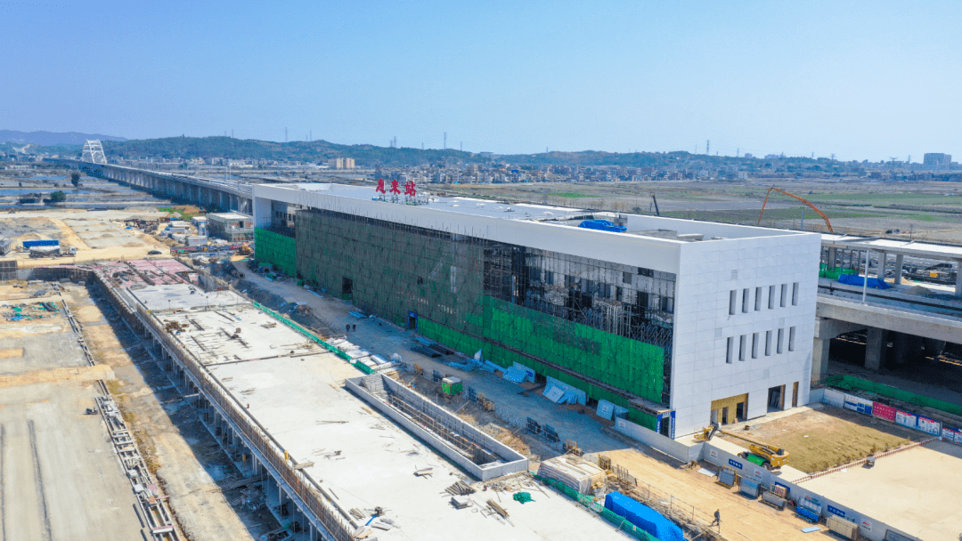 汕汕高铁"惠来站"站牌亮相!预计._站房_施工_揭阳