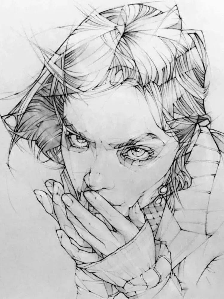 风格非常独特,日本画师藤保素描作品集_toh-yasu_加工_网络