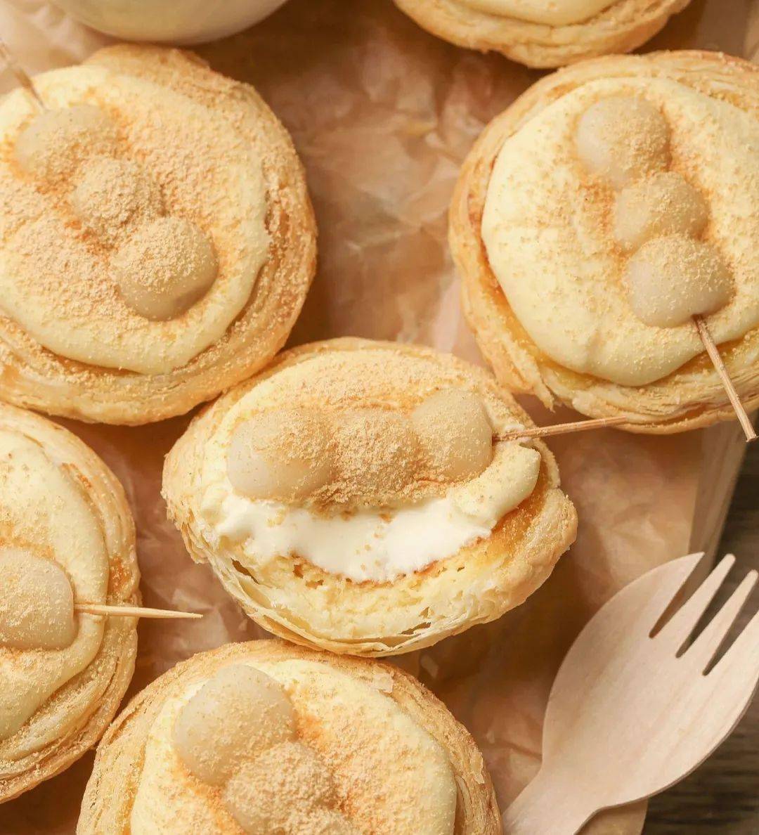 优美课堂 | 一口就爆浆的豆乳蛋挞,也太好吃了叭~!_step_小丸子_西点