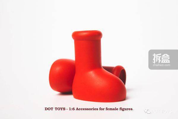 DOT TOYS 女素体阿童木靴 红色 潮水可动女人偶配件球鞋